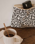 Allround-Tasche Leopardenmuster schwarz-natur, 30x21 cm