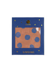 Papiergeschenktüten klein, Mix mit 2 Designs braun/blau, 24 Stück