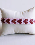 Herzgewebtes Armband - lila-bordeaux