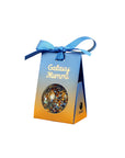 Flummiball mit Konfetti blau/kupfer