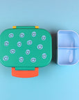 Lunchbox Smile grün/ocker/hellblau