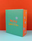 Lunchbox Smile grün/ocker/hellblau