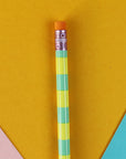 Bleistift Stripes mint/gelb