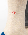 Socken meliertes beige, One Size 41-46