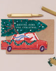 Weihnachtskarte Driving Home for Christmas