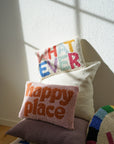 gefülltes Kissen happy place, 20x30 cm