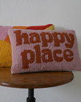 gefülltes Kissen happy place, 20x30 cm