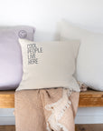Musselin Kissenbezug Hilla mit Stick Smiley weiss/pink
