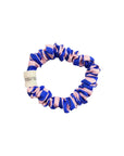 Scrunchie gestreift blau - rosa, Ø 6 cm