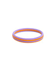 Haargummi gestreift orange-lila, Ø 6 cm