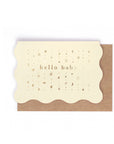 Geburtskarte mit Goldfolie - hello baby