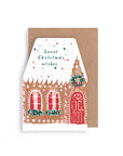 Weihnachtskarte Lebkuchenhaus