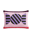 Kissenbezug Bonbon rosa mit grün-lila, 40x60