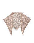 Dreiecksschal mit Leopardenmuster, rohweiss-beige