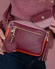 Schultertasche Maure burgunderrot