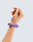 Scrunchie gestreift blau - rosa, Ø 6 cm