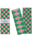 Seidenpapier gemustert grün-rosa