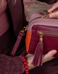 Schultertasche Maure burgunderrot