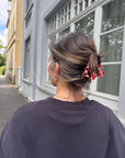 Haarspange Quadrat Lollipop rot-rosa