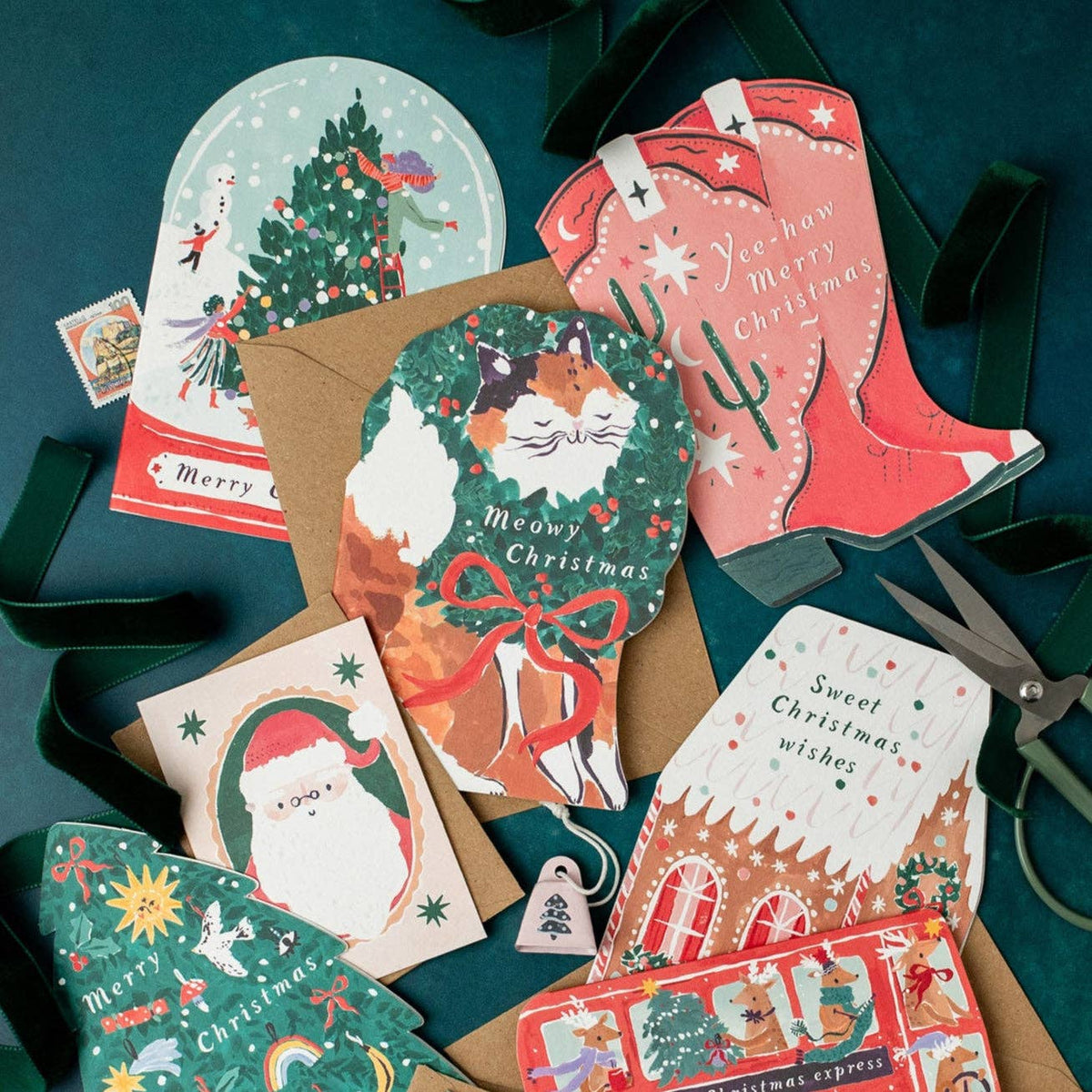 weihnachten karten und verpackung