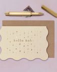 Geburtskarte mit Goldfolie - hello baby