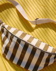 Gürteltasche mit Streifen olive-ecru