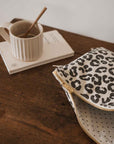 Allround-Tasche Leopardenmuster schwarz-natur, 30x21 cm