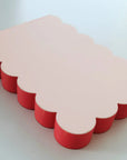 Notizblock mit Wellenschnitt pfirsich-rot