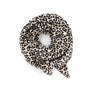 Musselinschal Leopardenmuster natur-schwarz, 110x110 cm
