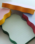 Notizblock in Wellenform minze & immergrün