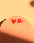 Ohrstecker Herz, neonpink