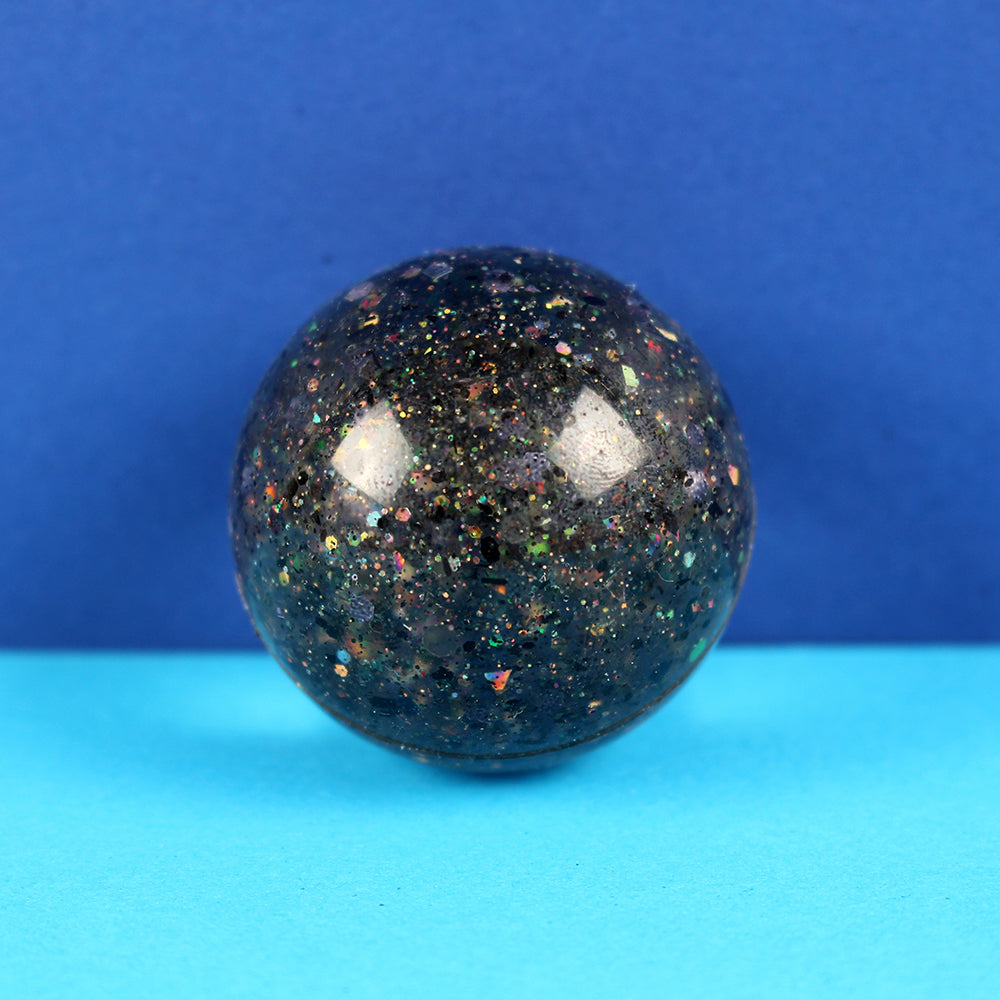 Flummiball Space mit Glitzer schwarz