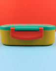 Lunchbox Smile grün/ocker/hellblau