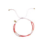 doppeltes Perlenarmband - lachs-orange-nude