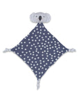 Kuscheltuch Koala gepunktet blau/grau, ca. 25x25 cm