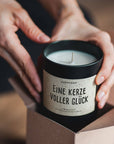 Duftkerze - eine Kerze voller Glück, 8x9 cm