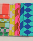 Seidenpapier gemustert grün-rosa