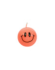 Smiley Kerze orange, Ø 7,5 cm