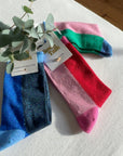 Glitzersocken Color-Block navyblau-blau, One Size 36-40