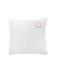 Musselin Kissenbezug Hilla mit Stick Smiley weiss/pink