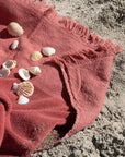 Strandtuch Malte korallenrot, 90x170 cm
