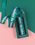 Geschenkband "Hoch sollst du leben" petrol/flieder, 5m