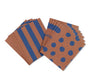 Papiergeschenktüten klein, Mix mit 2 Designs braun/blau, 24 Stück