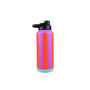 Trinkflasche Stripes fuchsia/feuerrot/petrol, 1000 ml