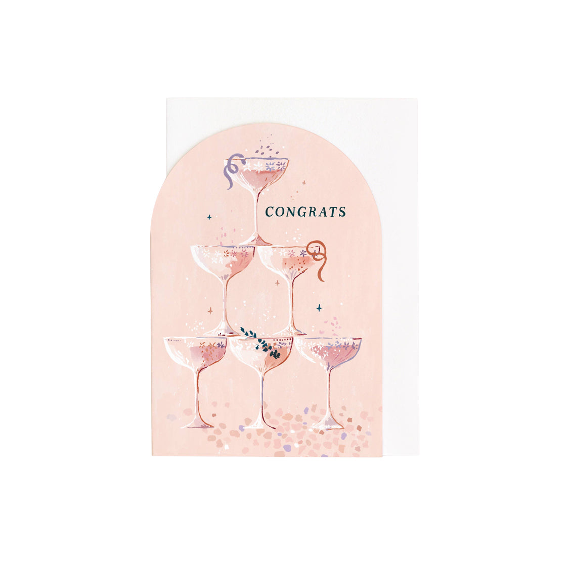 Glückwunschkarte Champagner