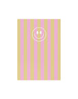 Postkarte - Streifen Smiley