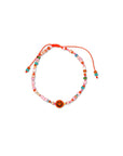 Perlenarmband Smile mit Säckchen, orange-rosa