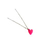 Halskette Lume Charms - Herz fuchsia/silber