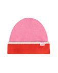 Wollmütze rosa-rot-beige, One Size