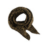 Musselinschal Leopardenmuster oliv-schwarz, 110x110 cm